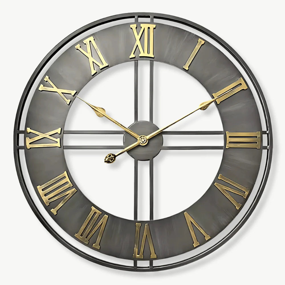 Grande orologio da parete in stile industriale