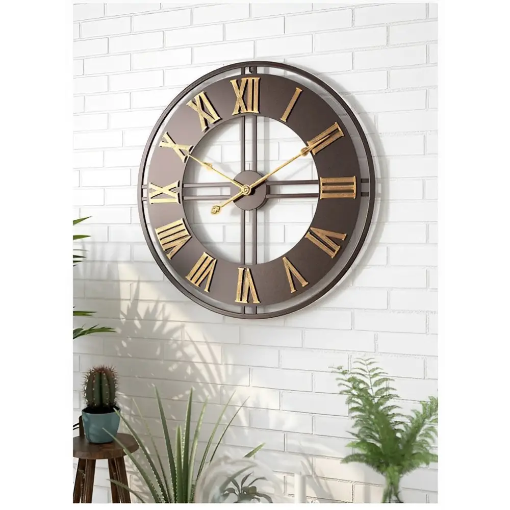 Grande orologio da parete in stile industriale