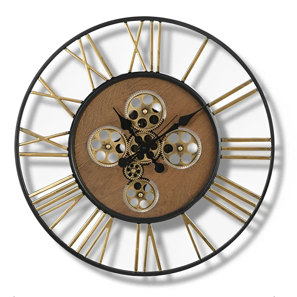 Grande orologio da parete in stile steampunk con ingranaggi