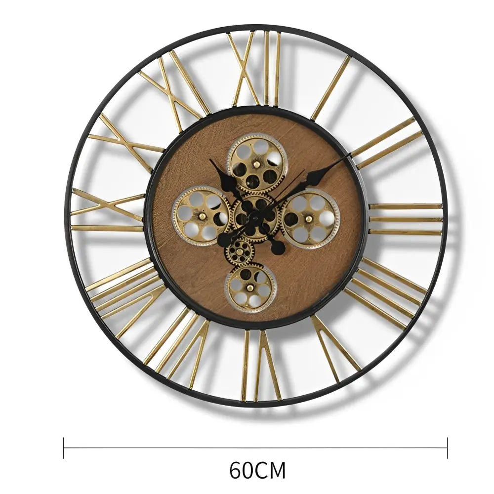 Grande orologio da parete in stile steampunk con ingranaggi