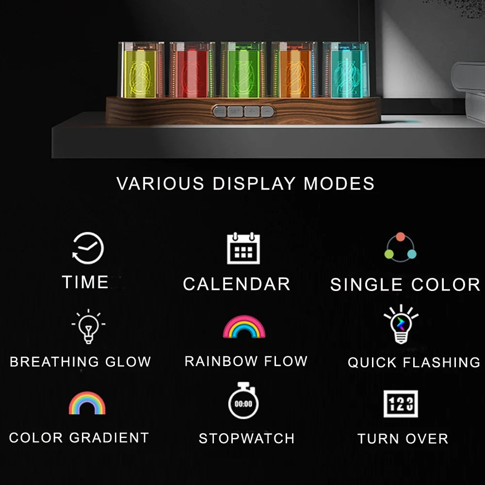Orologio Nixie RGB di design