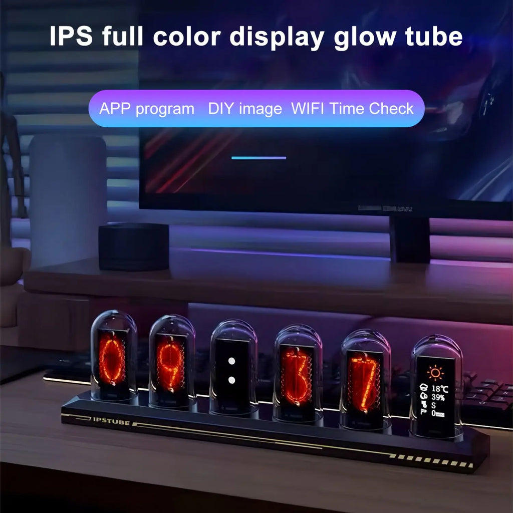 Orologio Nixie a LED futuristico