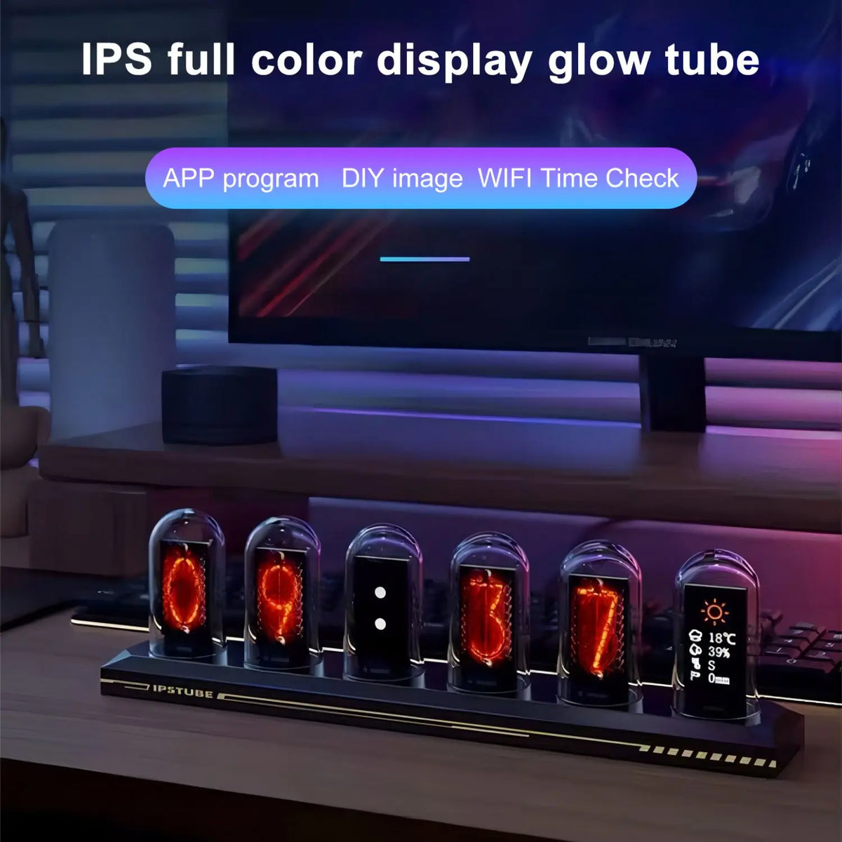 Orologio Nixie a LED futuristico