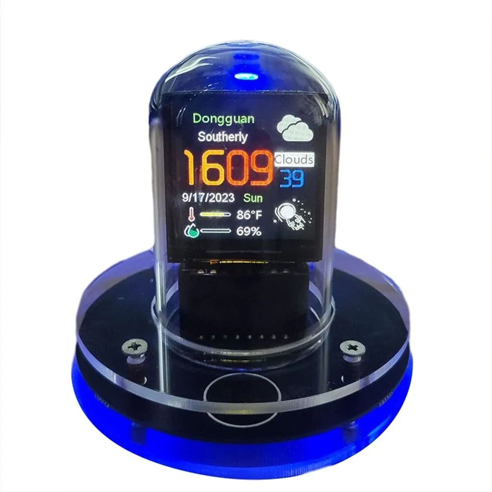 Orologio Nixie con mini stazione meteorologica