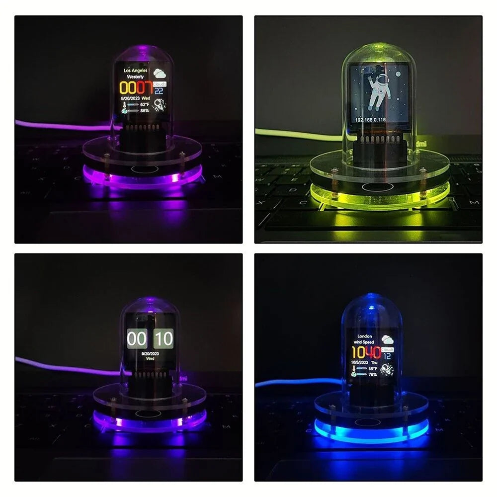 Orologio Nixie con mini stazione meteorologica