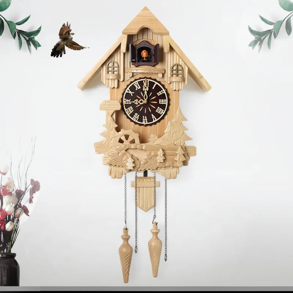 Orologio a cucù di lusso in legno