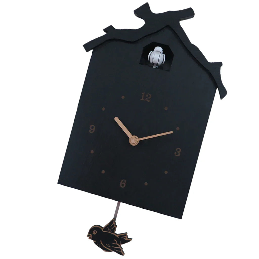 Orologio a cucù moderno nero/blu