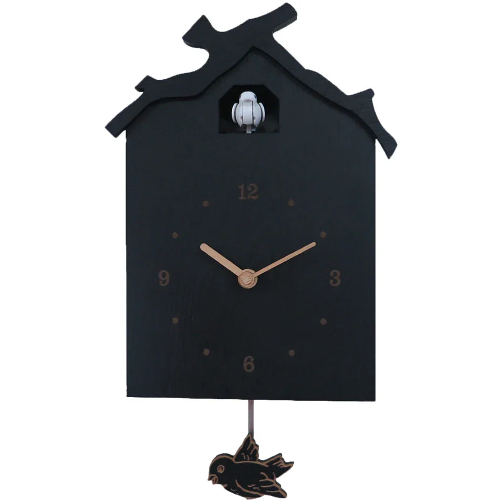 Orologio a cucù moderno nero/blu 