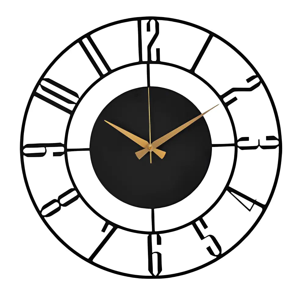 Orologio da Parete Moderno in Legno Nero