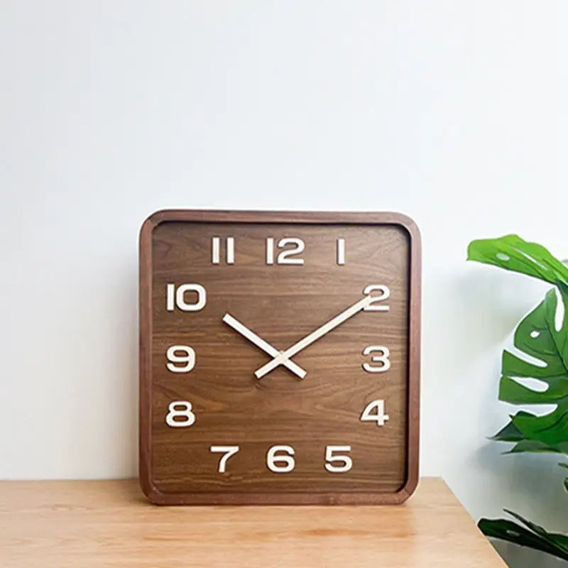 Orologio da Parete Quadrato in Legno
