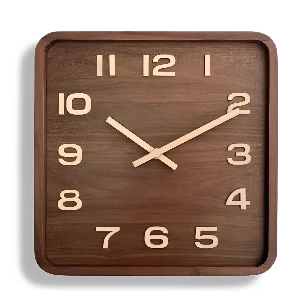 Orologio da Parete Quadrato in Legno