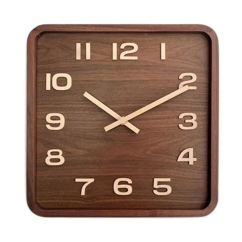 Orologio da Parete Quadrato in Legno