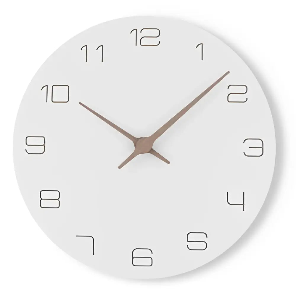 Orologio da Parete in Legno Bianco