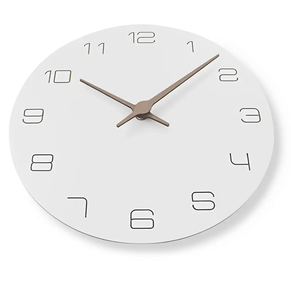 Orologio da Parete in Legno Bianco