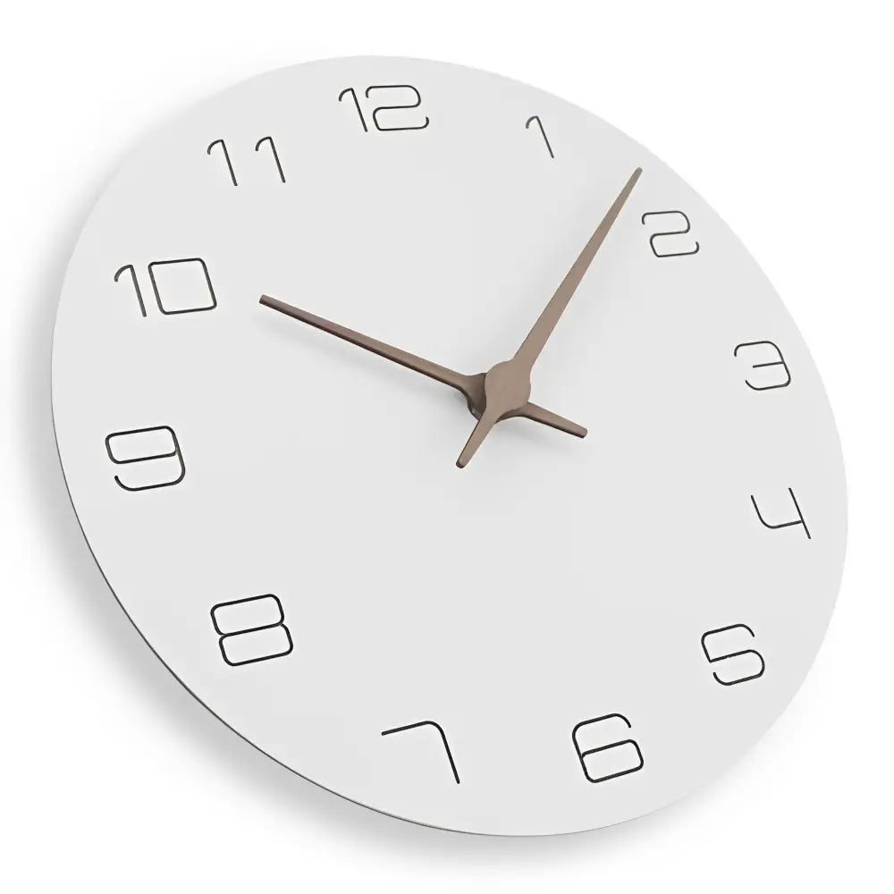 Orologio da Parete in Legno Bianco