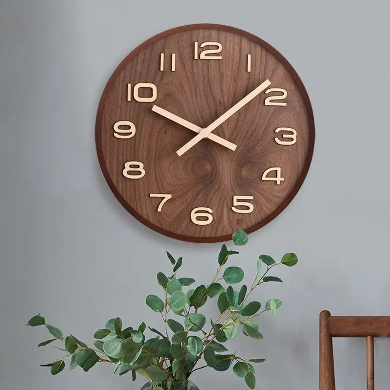 Orologio da Parete in Legno di Noce