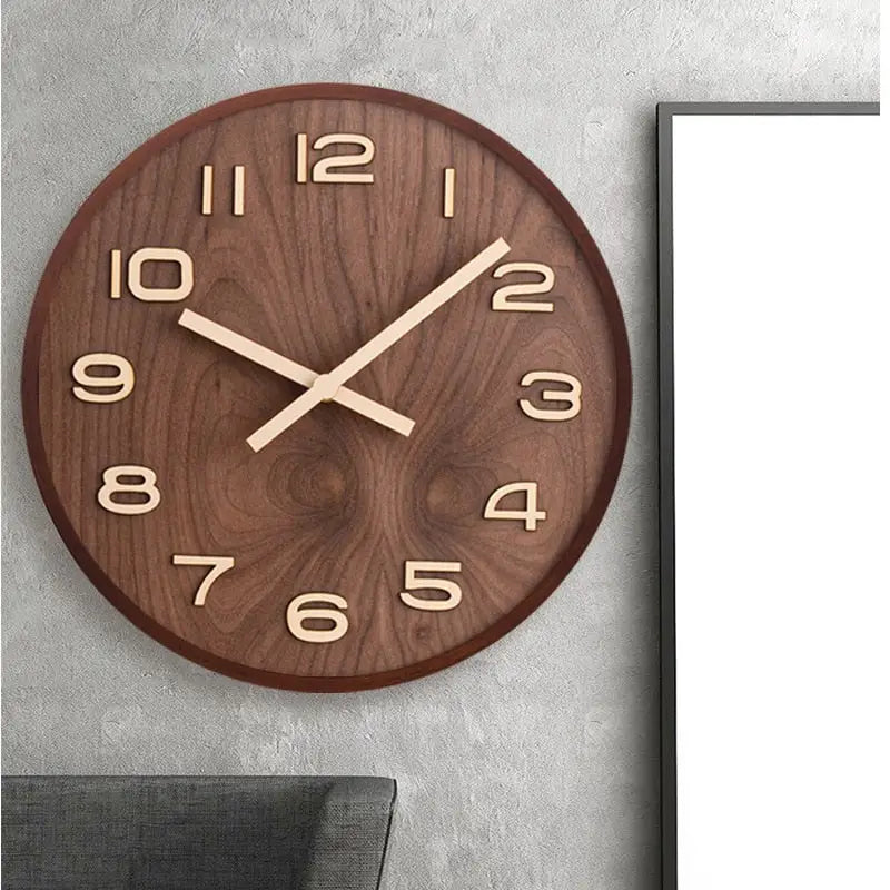 Orologio da Parete in Legno di Noce