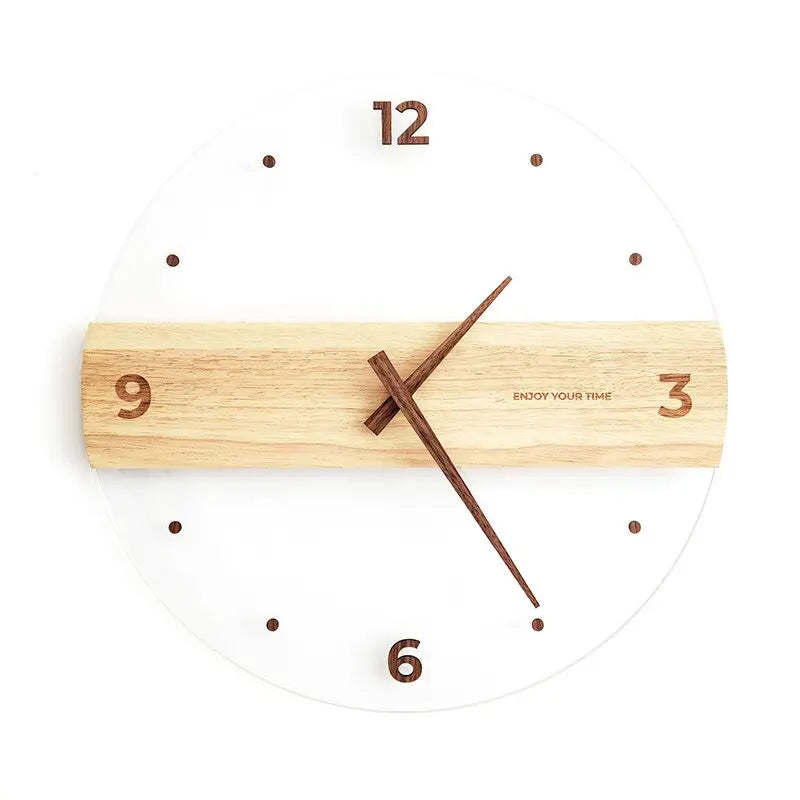 Orologio da Parete in Legno e Acrilico