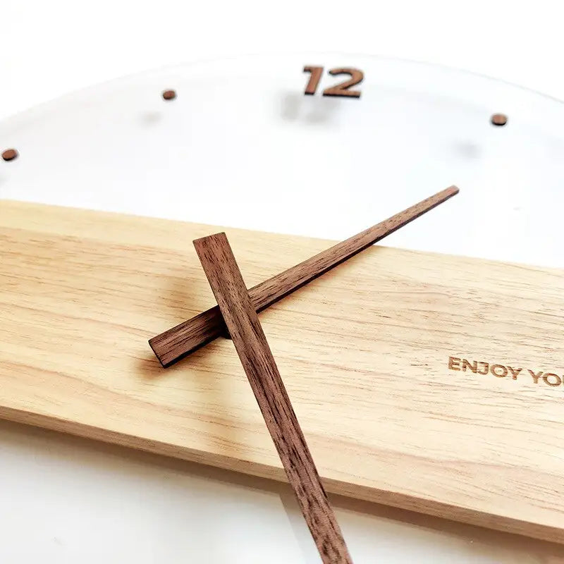 Orologio da Parete in Legno e Acrilico