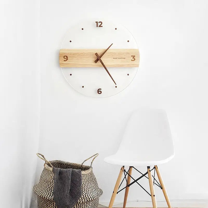 Orologio da Parete in Legno e Acrilico