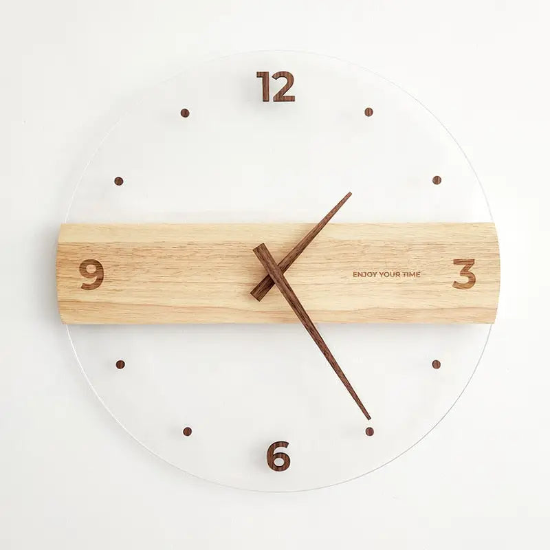 Orologio da Parete in Legno e Acrilico