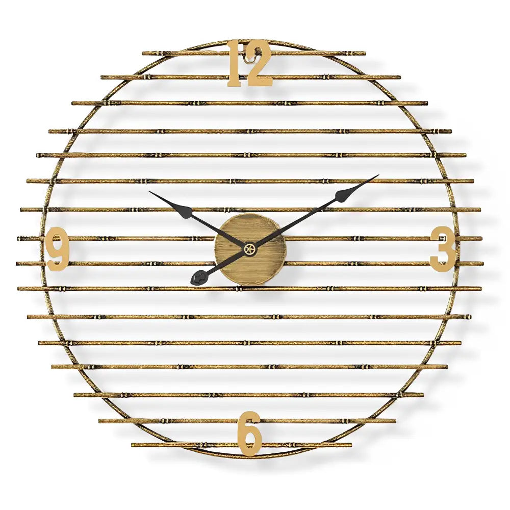 Orologio da Parete in Metallo Dorato