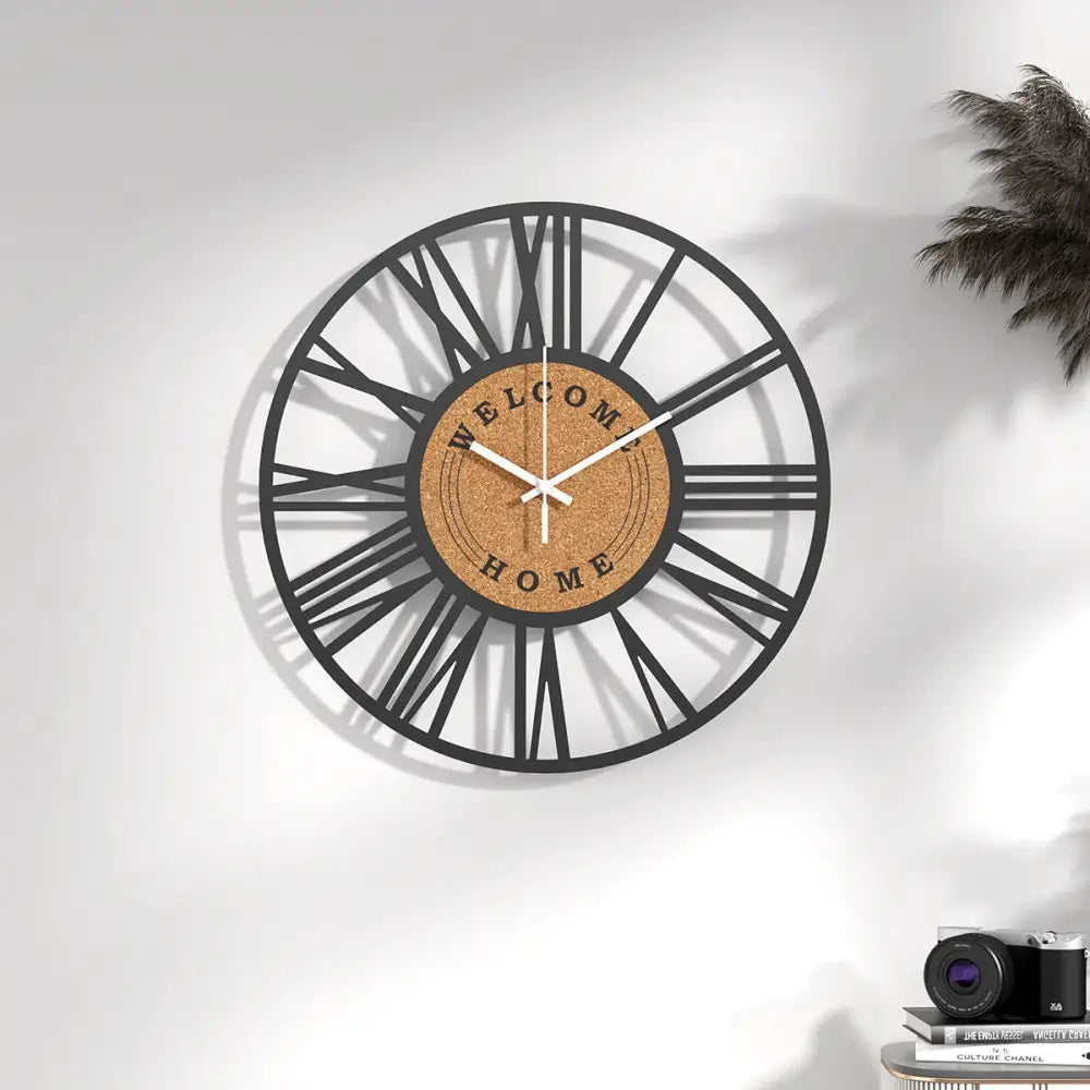 Orologio da Parete in Metallo e Sughero