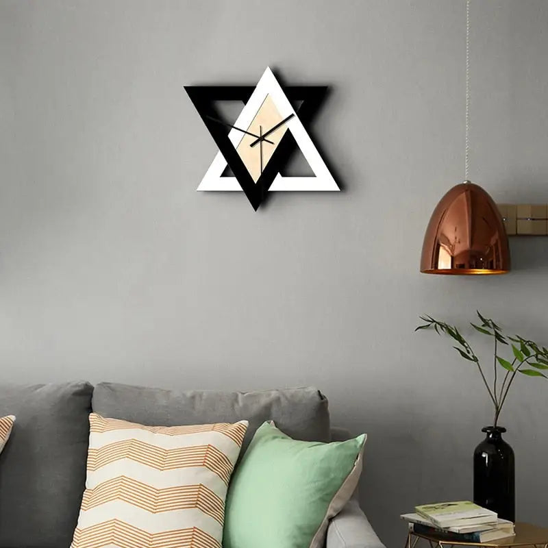 Orologio da parete Triangolo bianco e nero