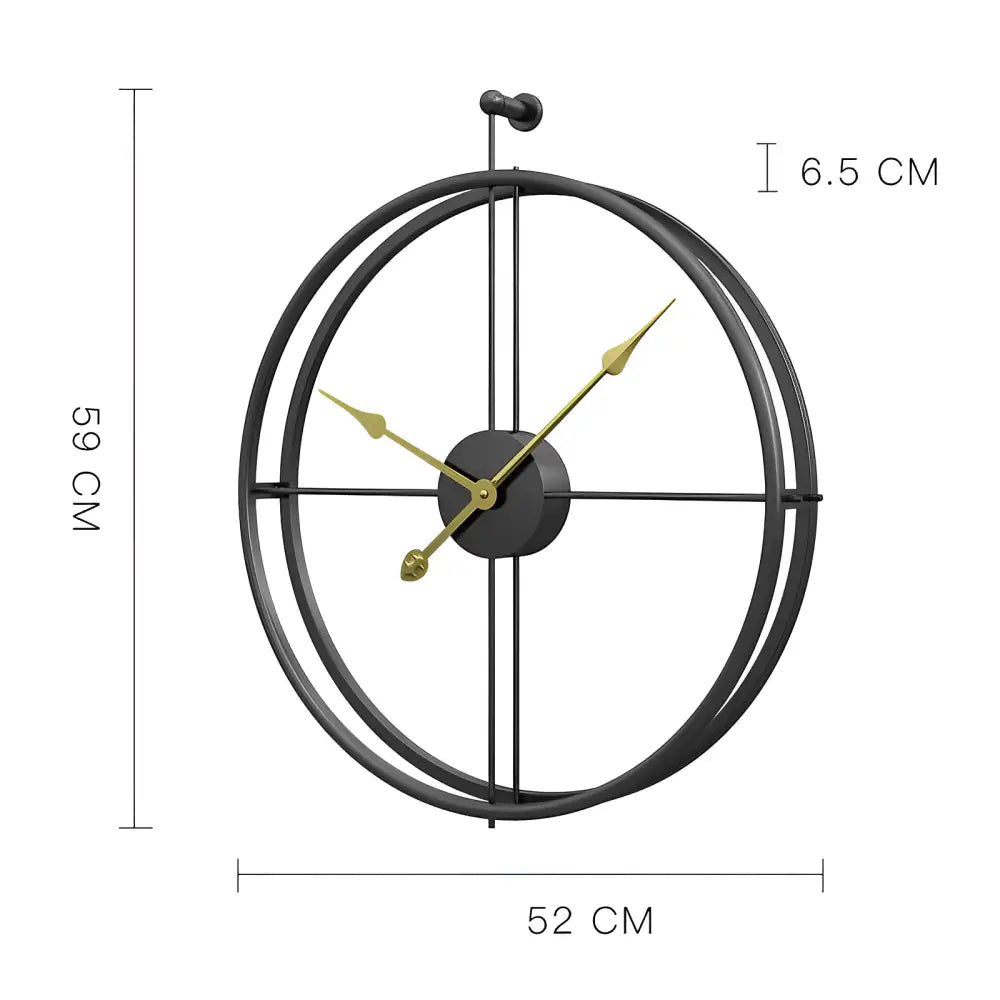Orologio da parete con anelli sferici