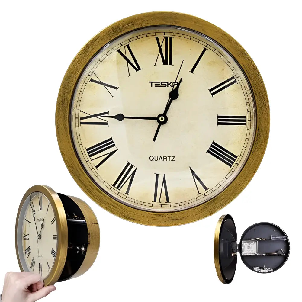Orologio da parete con cassetto segreto