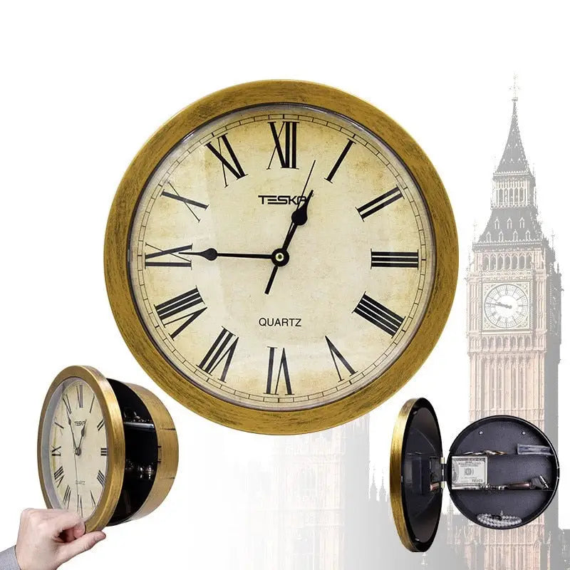 Orologio da parete con cassetto segreto