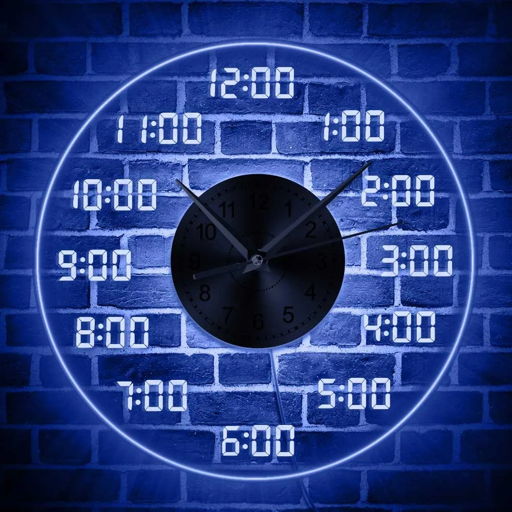 Orologio da parete con retroilluminazione a LED