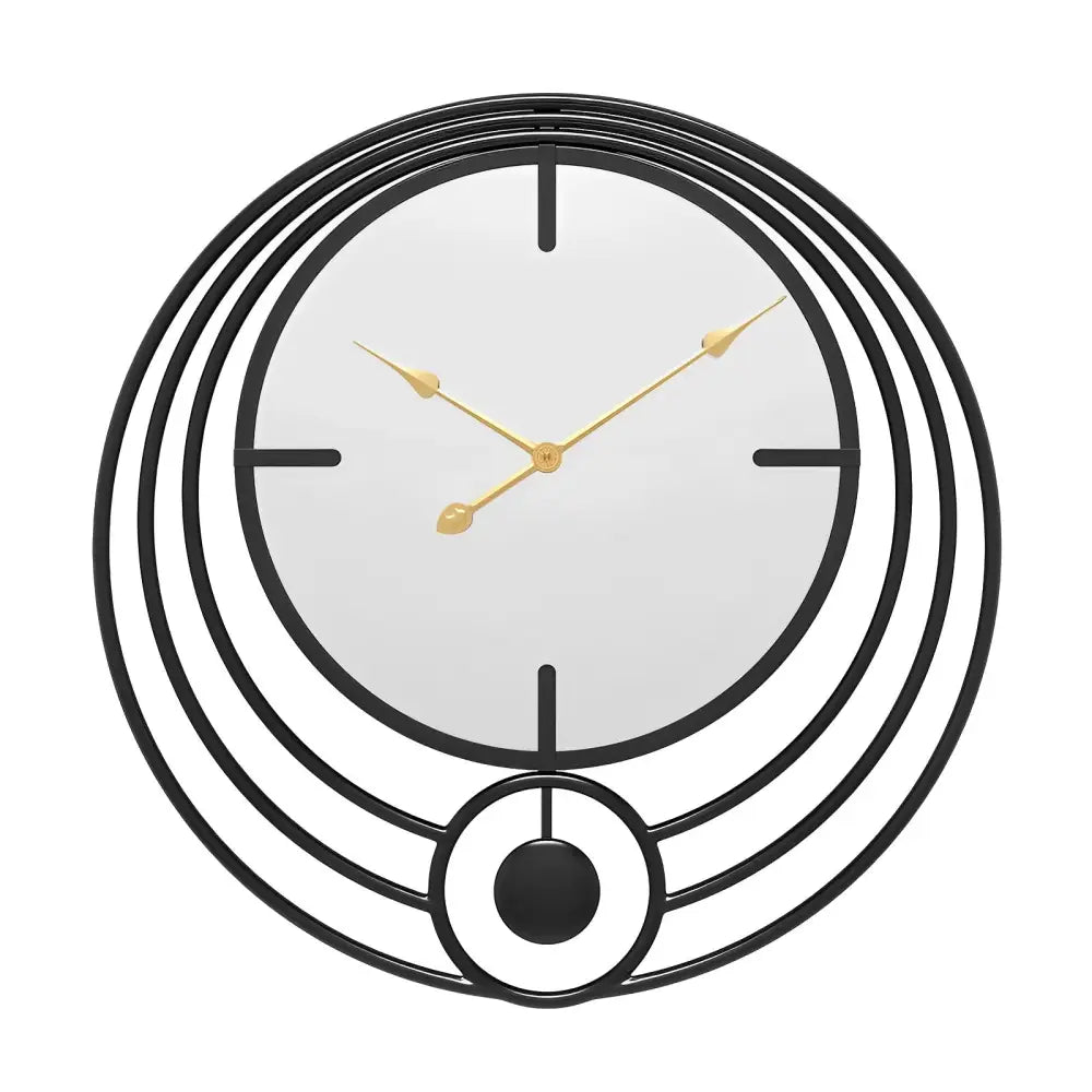 Orologio da parete con specchio e cerchio di design