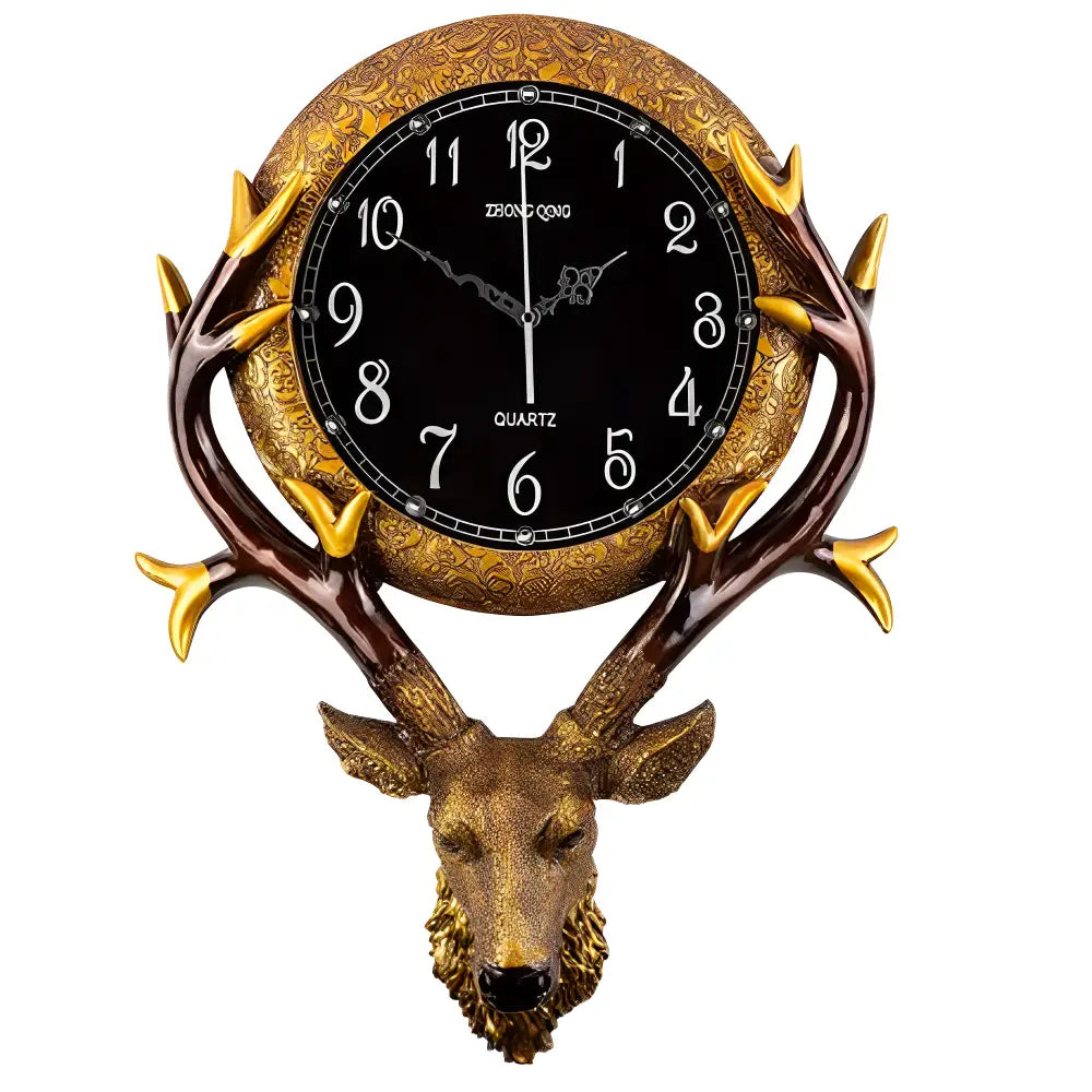 Orologio da parete con testa di cervo