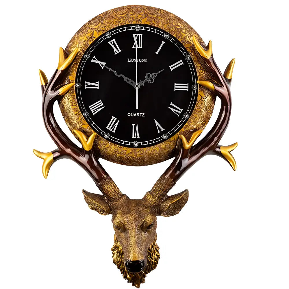 Orologio da parete con testa di cervo
