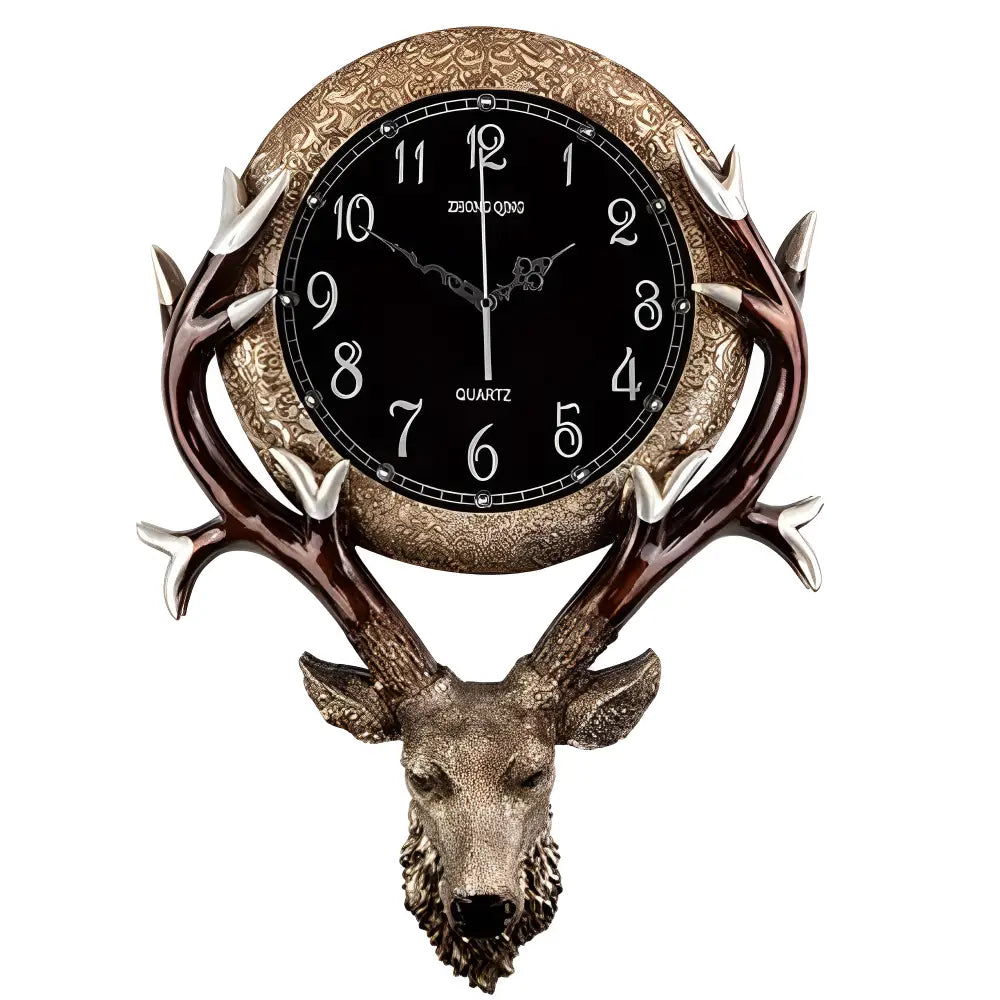 Orologio da parete con testa di cervo