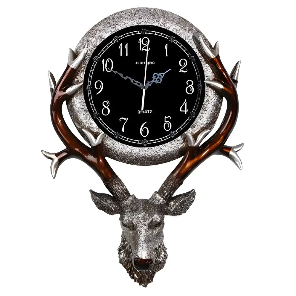 Orologio da parete con testa di cervo