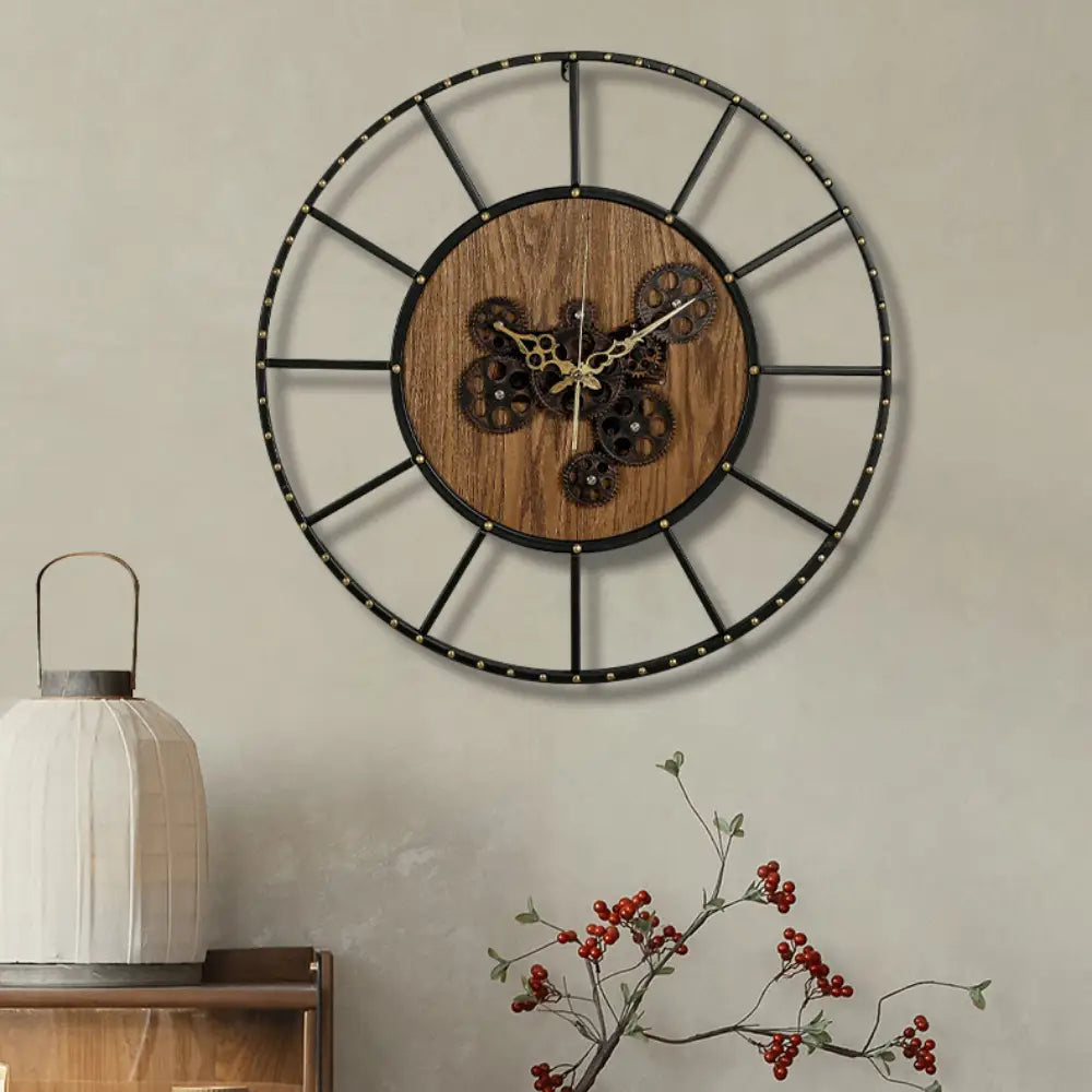Orologio da parete di design con ingranaggi