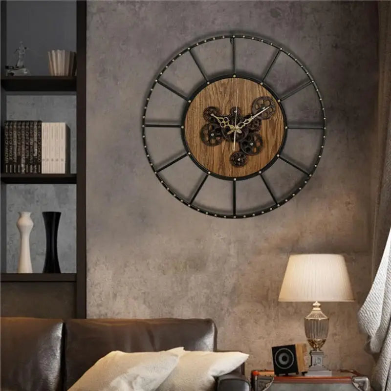 Orologio da parete di design con ingranaggi