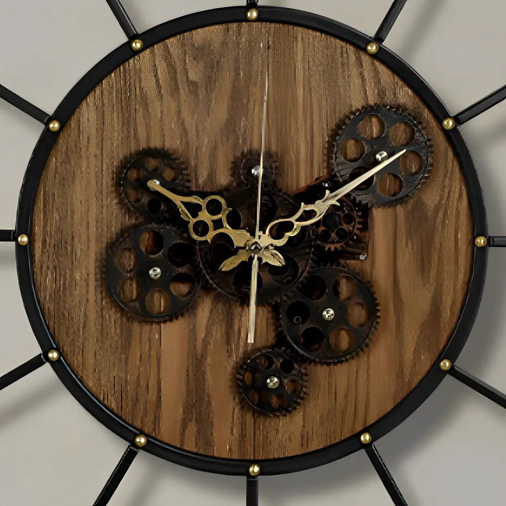 Orologio da parete di design con ingranaggi