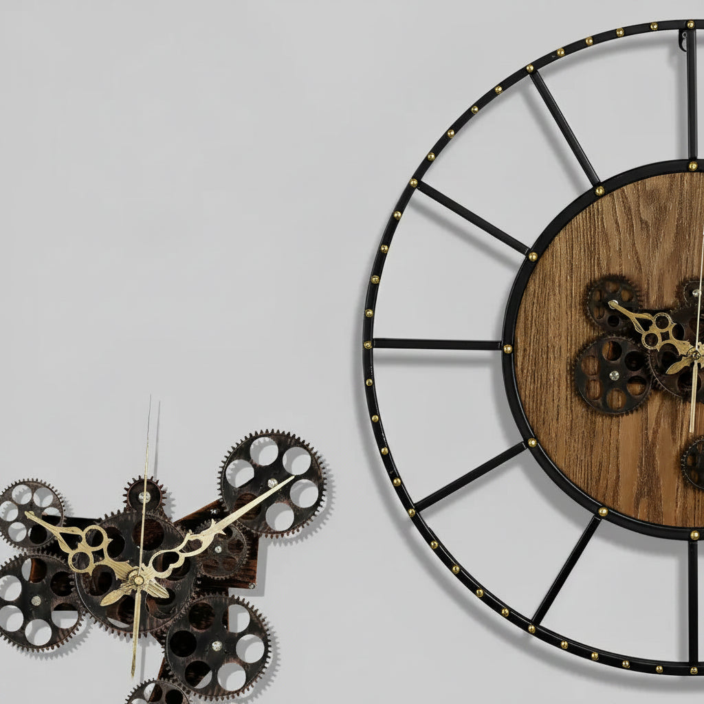 Orologio da parete di design con ingranaggi