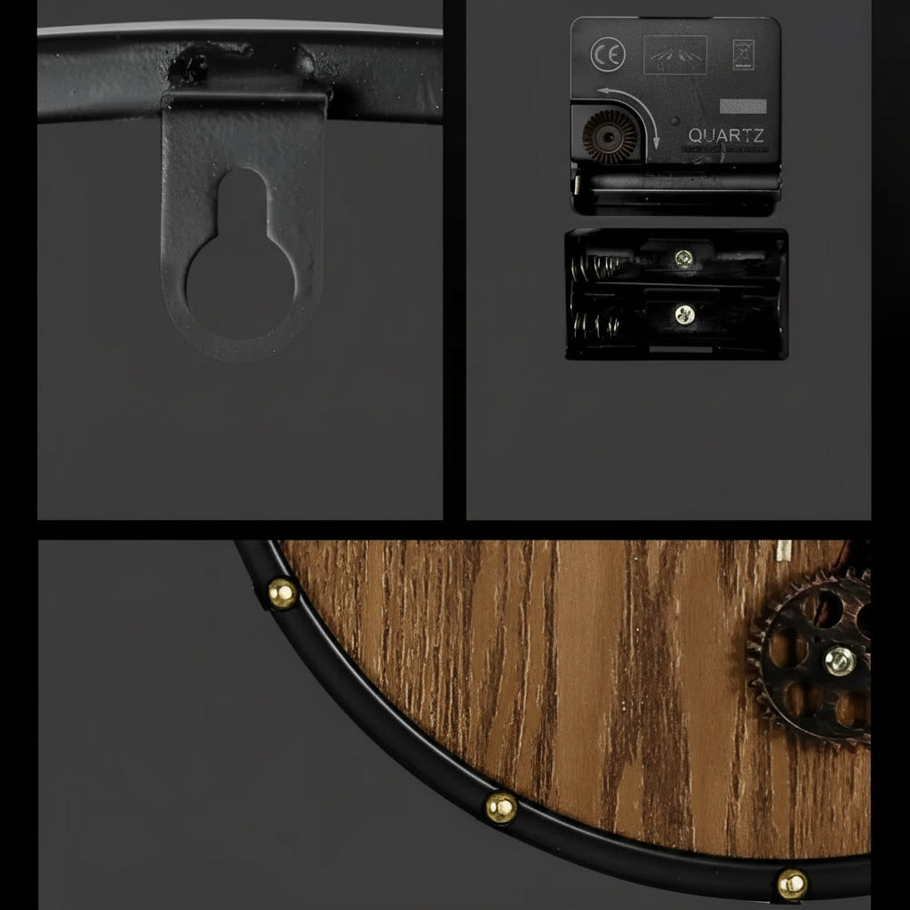 Orologio da parete di design con ingranaggi