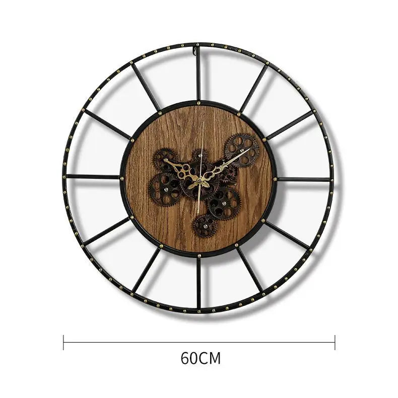 Orologio da parete di design con ingranaggi