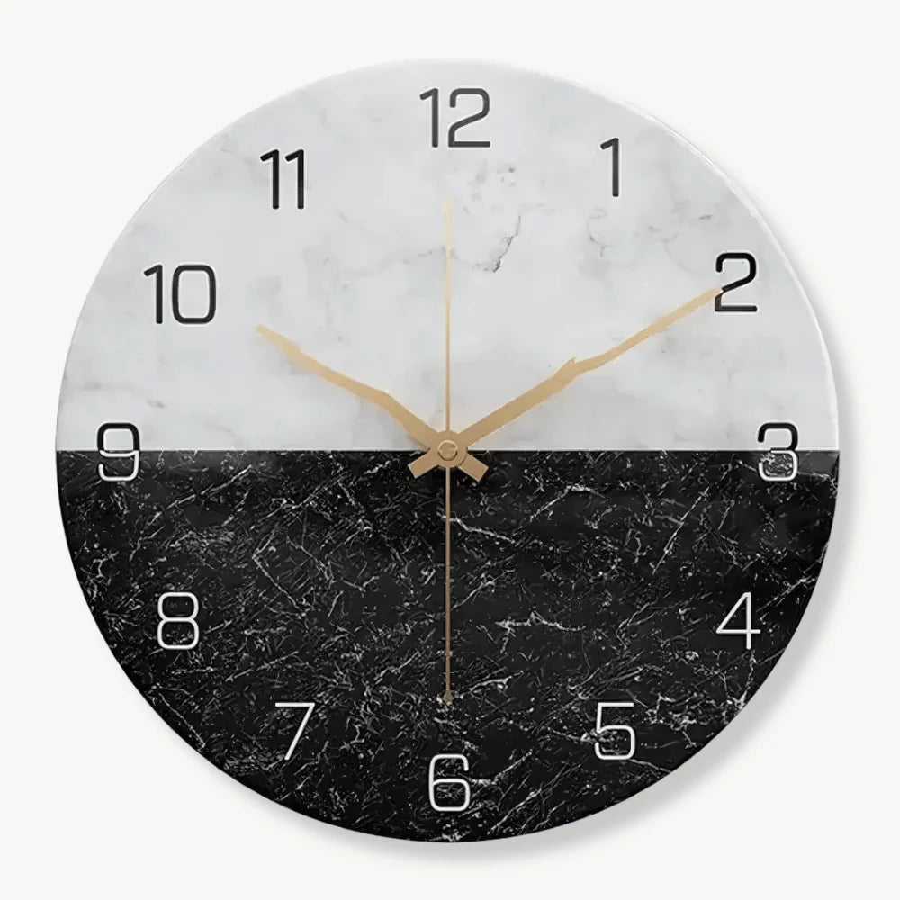 Orologio da parete di design effetto marmo