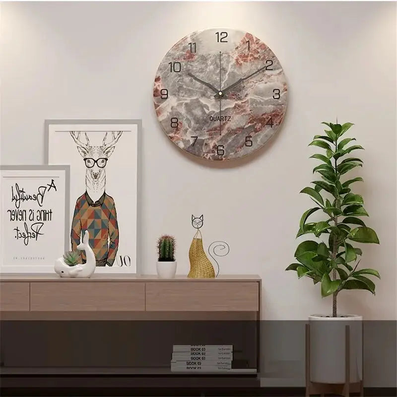 Orologio da parete di design effetto marmo