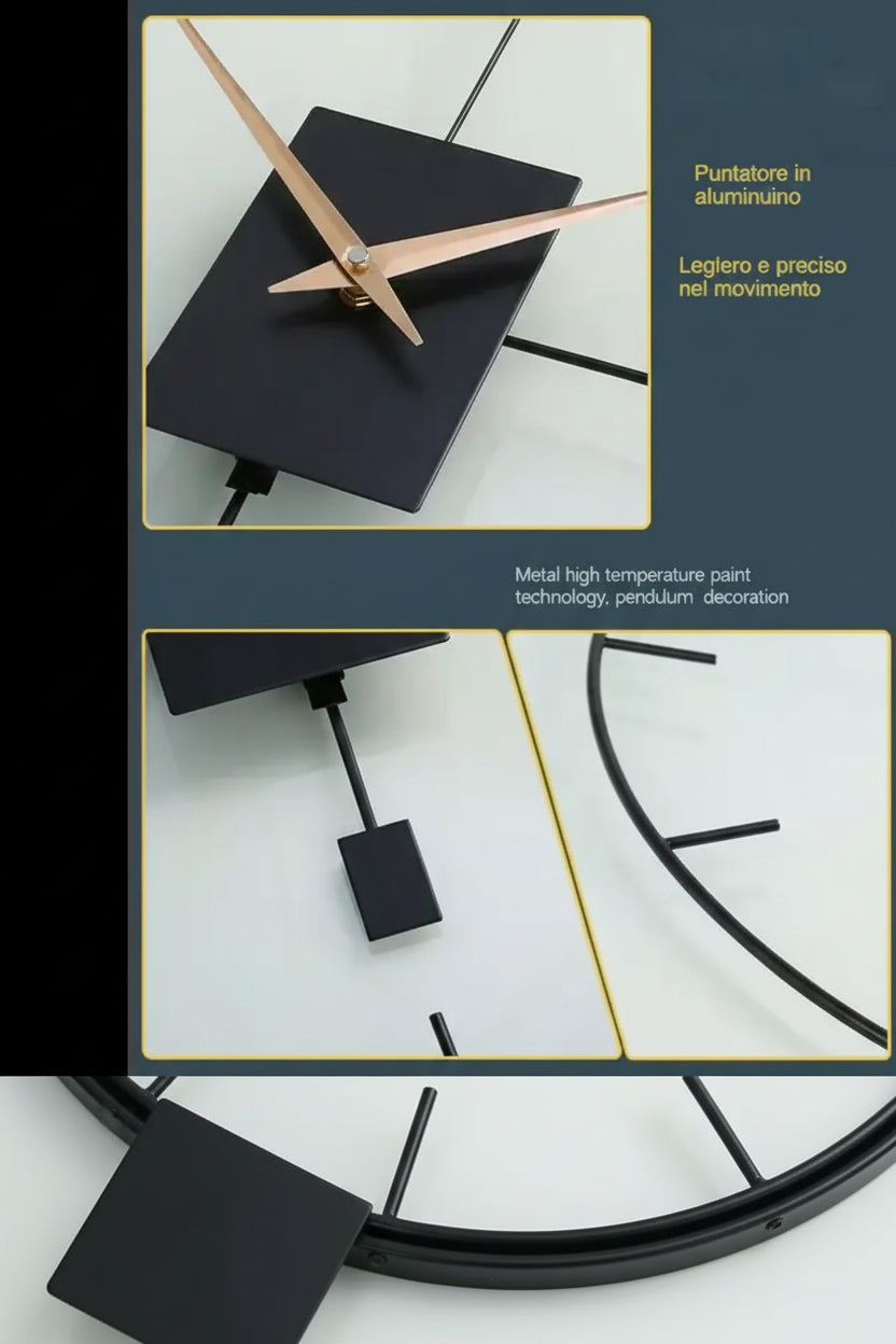 Orologio da parete di design nero