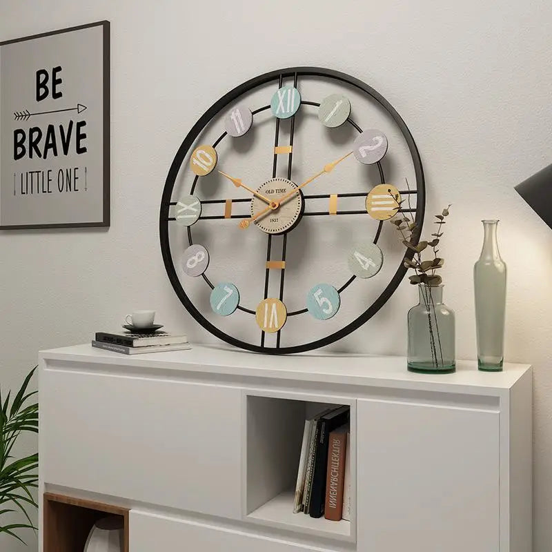 Orologio da parete di design retrò in 3D