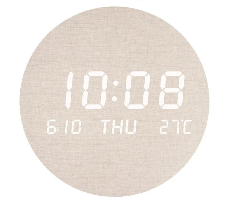 Orologio da parete digitale in legno