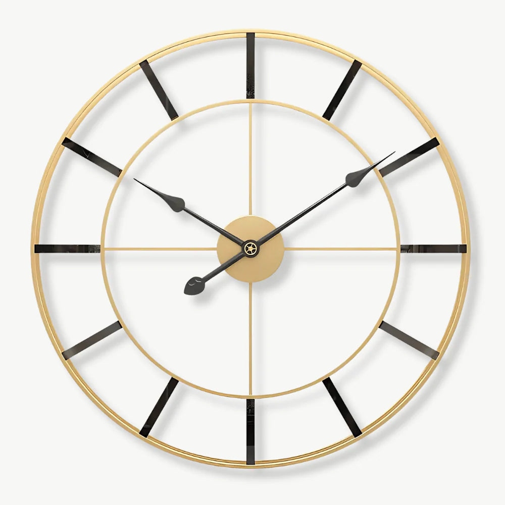 Orologio da parete dorato dal design minimalista