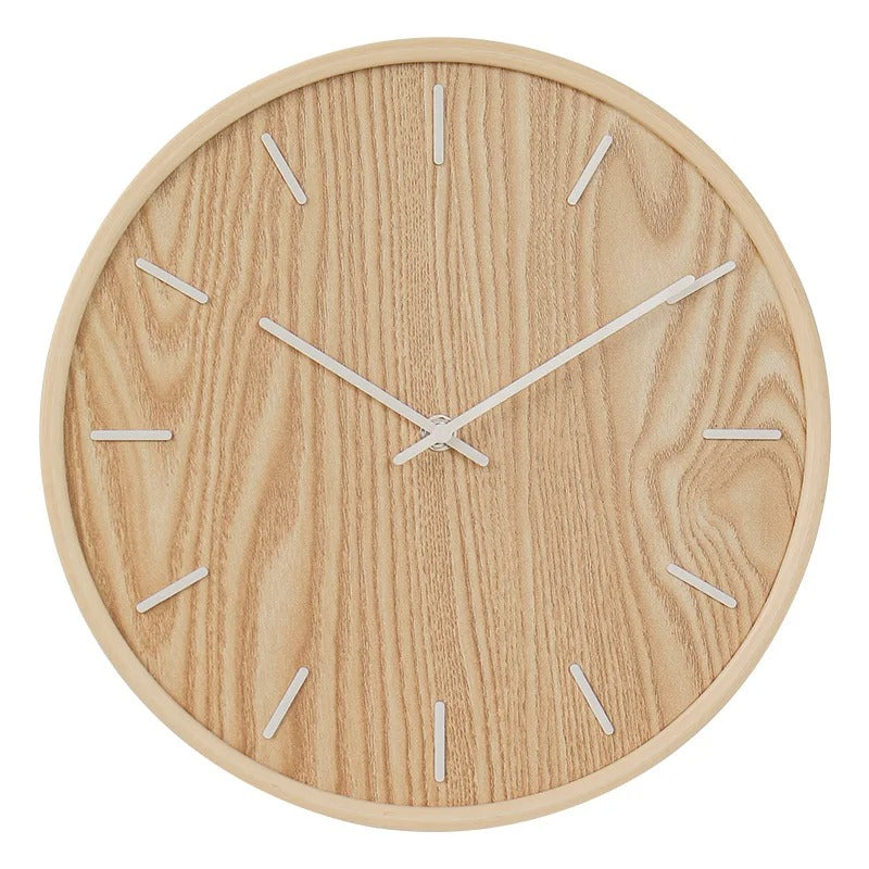Orologio da parete in legno naturale